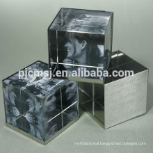 Crystal Cube Glass Photo Frames For Wedding Souvenirs